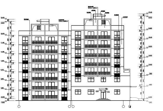 7层宜居经济适用房小区建筑施工CAD图纸 - 1