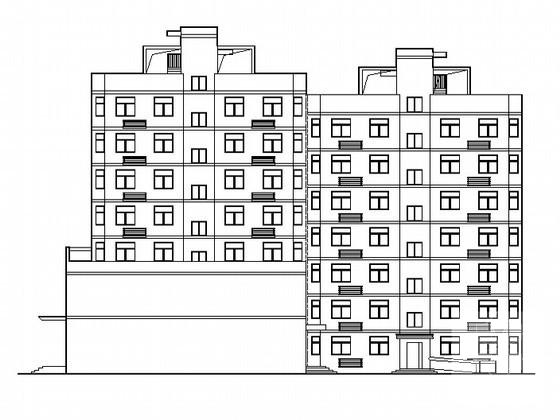 7层宜居经济适用房小区建筑施工CAD图纸 - 4