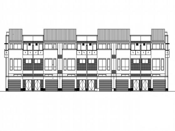 医药文化博物园3层联排别墅建筑施工CAD图纸 - 4
