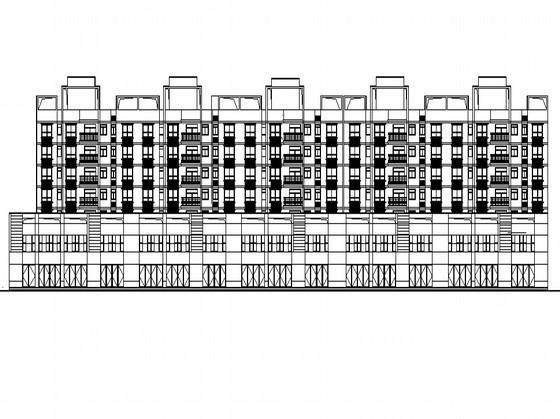 现代风格8层宜居经济适用房小区（1号楼）建筑施工CAD图纸 - 1