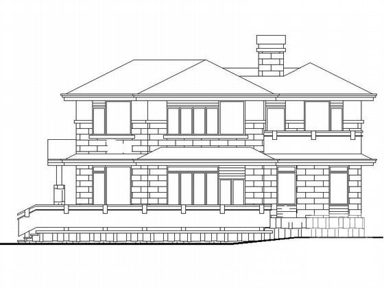 2层南入口别墅建筑方案设计CAD图纸（效果图纸） - 1