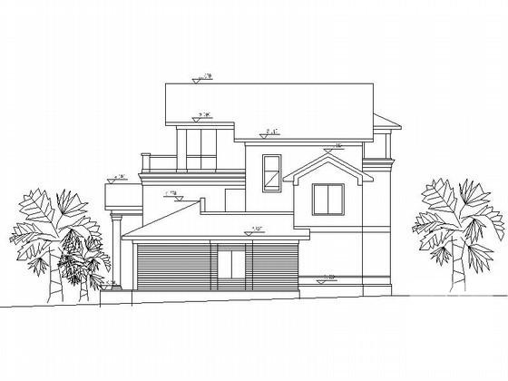 3层欧式别墅建筑方案设计CAD图纸 - 2