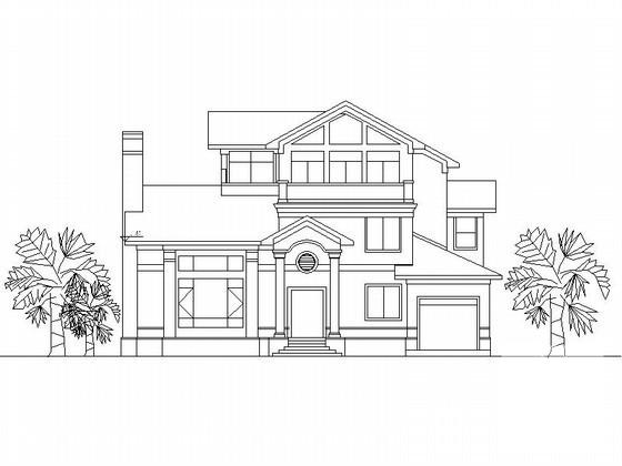 3层欧式别墅建筑方案设计CAD图纸 - 3
