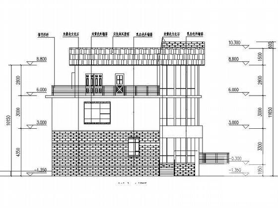 3层湖边别墅建筑CAD图纸（效果图纸） - 2