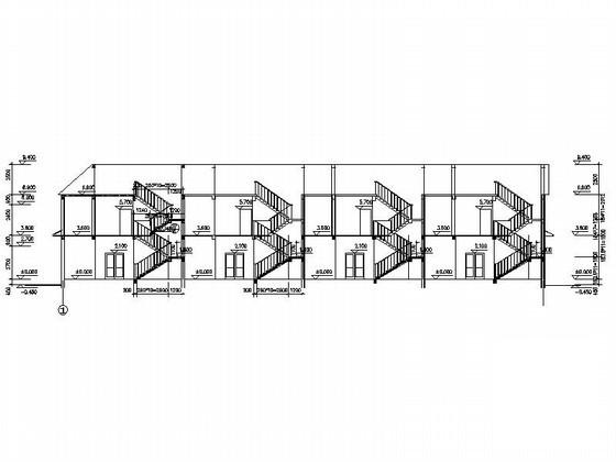 9.4米2层四联排欧式别墅建筑施工CAD图纸 - 3