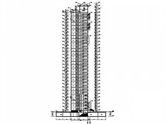 30层西班牙式住宅楼建筑施工CAD图纸 - 2