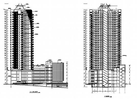 32层商品住宅楼建筑施工CAD图纸（28230平方米） - 2