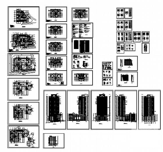 32层商品住宅楼建筑施工CAD图纸（28230平方米） - 3