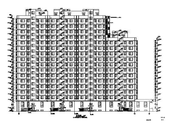 16层高层现代风格商业住宅楼建筑施工CAD图纸 - 3