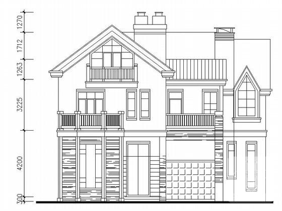3层北欧风情别墅建筑方案设计CAD图纸 - 2