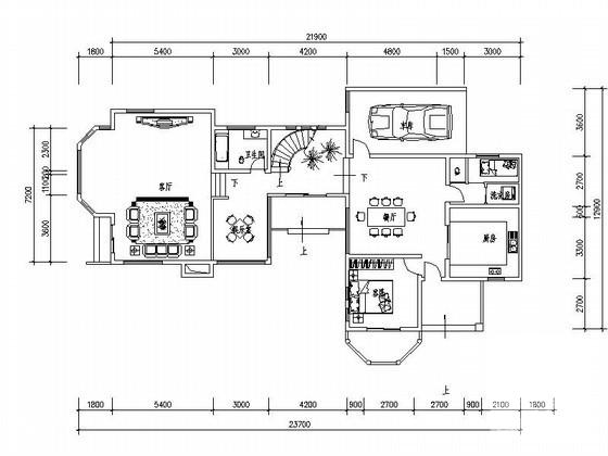 3层北欧风情别墅建筑方案设计CAD图纸 - 3