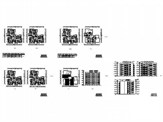 中铁7层拐角住宅楼建筑方案设计CAD图纸(78/123/134平方米) - 1