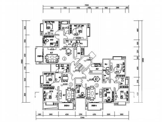 中铁7层拐角住宅楼建筑方案设计CAD图纸(78/123/134平方米) - 2