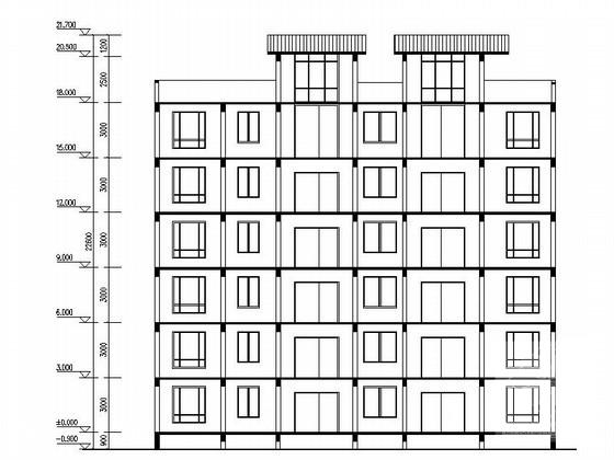 中铁7层拐角住宅楼建筑方案设计CAD图纸(78/123/134平方米) - 4