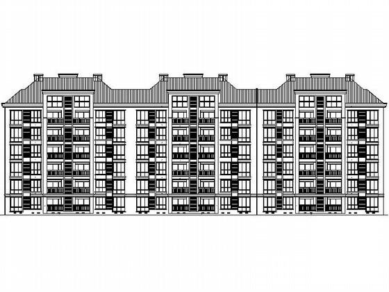 6层欧式住宅楼建筑施工CAD图纸 - 1