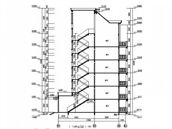 6层欧式住宅楼建筑施工CAD图纸 - 2