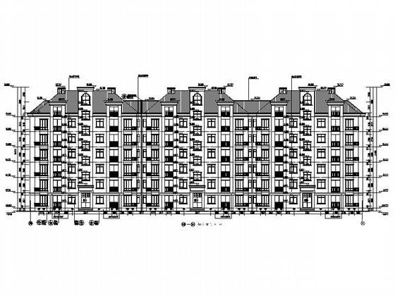 6层欧式住宅楼建筑施工CAD图纸 - 3
