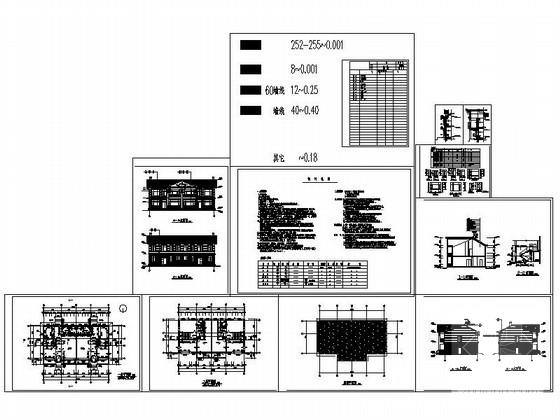 精美简单2层中式双拼别墅建筑扩初CAD图纸 - 1