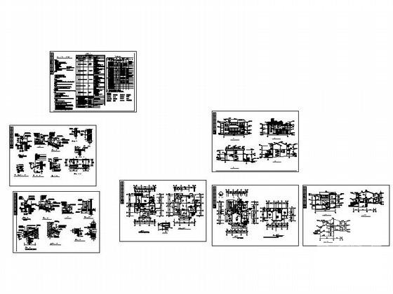 2层独栋别墅中式风格建筑施工CAD平面图 - 3