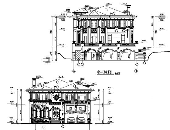 高级高尔夫球会A型别墅样板房建筑施工CAD图纸 - 3