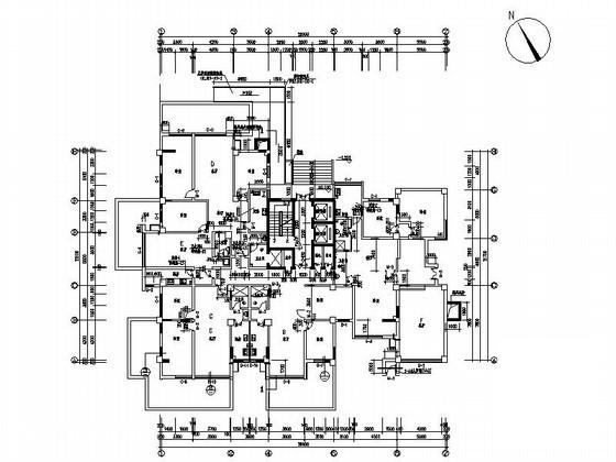 18层不对称户型住宅楼建筑CAD施工图纸 - 3