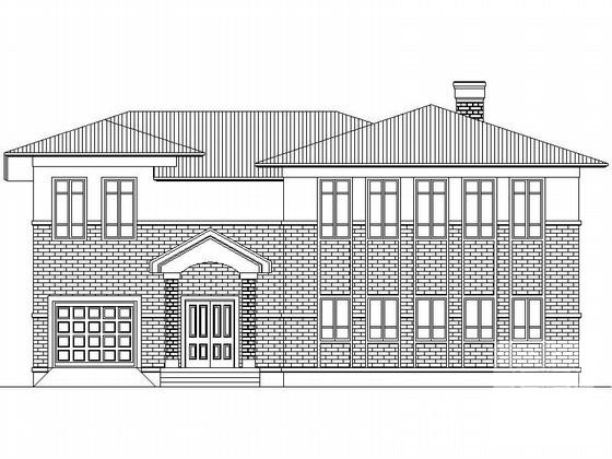 2层北入户别墅方案设计CAD图纸（16.8x12.9米） - 4