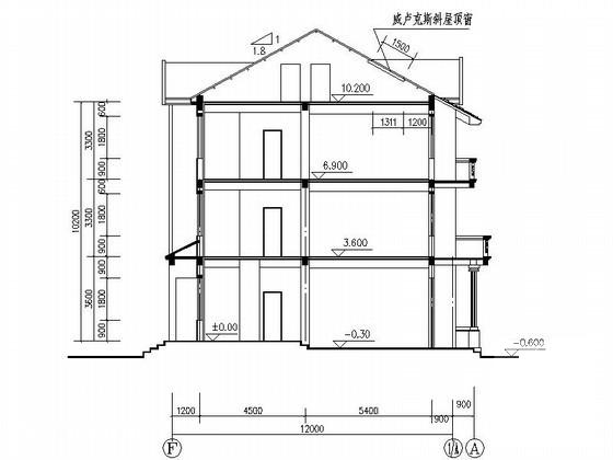 3层简欧别墅建筑扩初CAD图纸 - 2