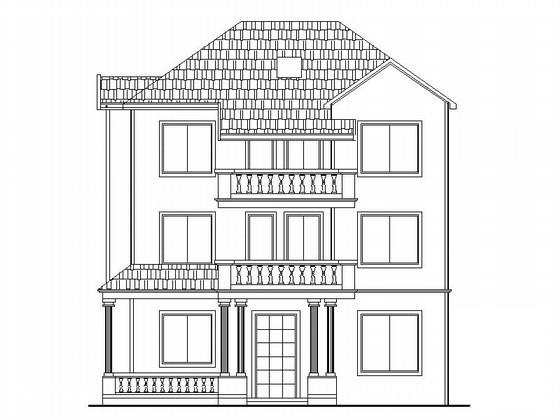 3层简欧别墅建筑扩初CAD图纸 - 3