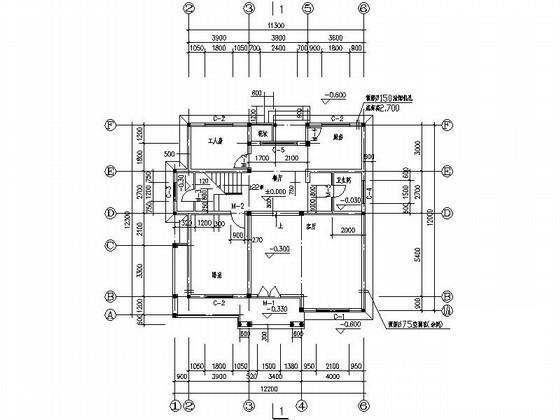 3层简欧别墅建筑扩初CAD图纸 - 4