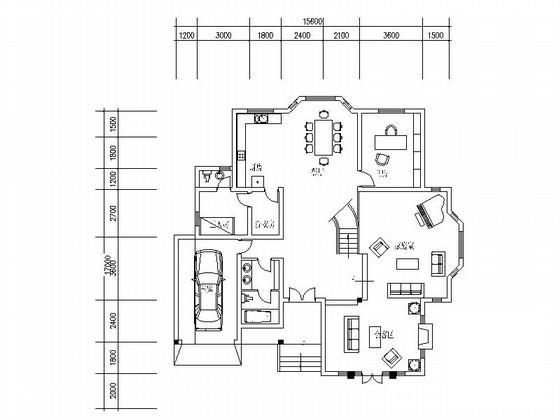 2层南入户休闲别墅方案设计CAD图纸 - 4
