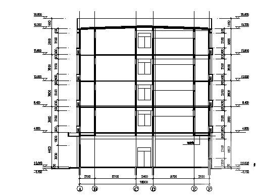 5层宿舍建筑CAD图纸（初设图纸） - 2