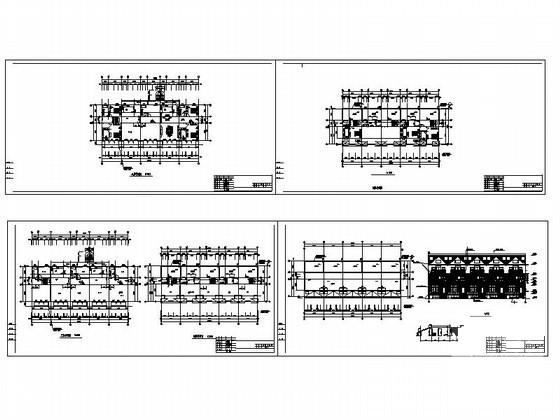 6x11米3层三联排北美别墅建筑扩初CAD图纸 - 4