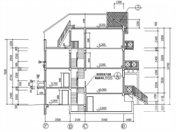 5.0x11.8米3层六联排北美别墅建筑施工CAD图纸 - 2