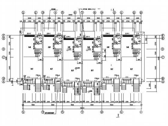 5.0x11.8米3层六联排北美别墅建筑施工CAD图纸 - 4