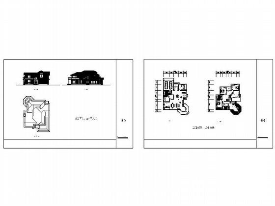 2层北入户休闲别墅方案设计CAD图纸 - 3