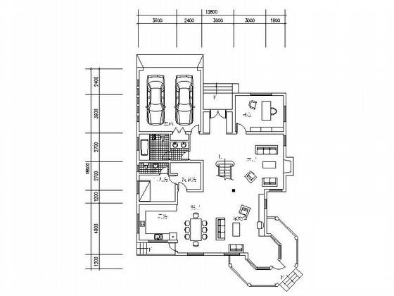 2层北入户休闲别墅方案设计CAD图纸 - 4