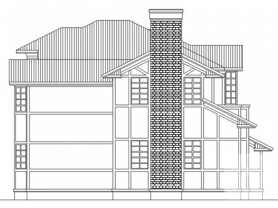 2层南入户休闲别墅建筑CAD图纸（350平方米） - 2