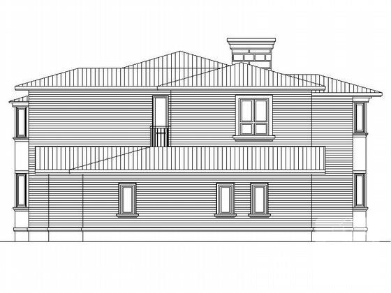 2层南入户别墅方案设计CAD图纸（18.3x14.1米） - 2