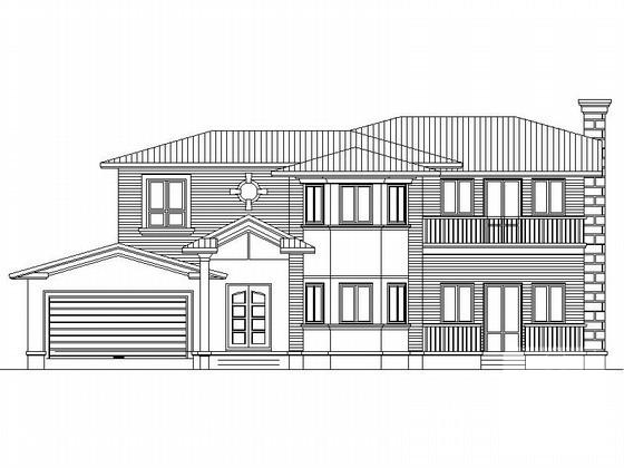 2层南入户别墅方案设计CAD图纸（18.3x14.1米） - 4