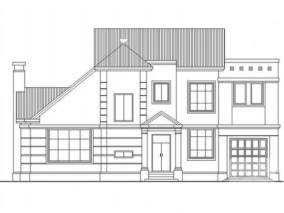 2层坡屋顶独栋别墅建筑设计CAD图纸（初设图纸） - 1