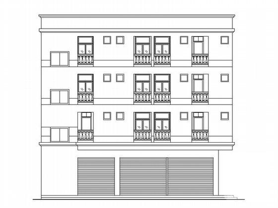 简单的4层宿舍建筑施工CAD图纸（标注详细） - 4