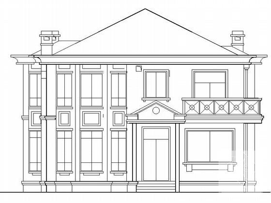 2层豪华欧式别墅建筑CAD图纸（带阁楼） - 3