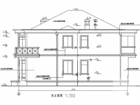 2层豪华欧式别墅建筑CAD图纸（带阁楼） - 5