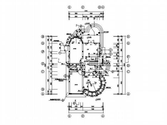 的别墅区2层物业管理用房建筑施工CAD图纸（总） - 4