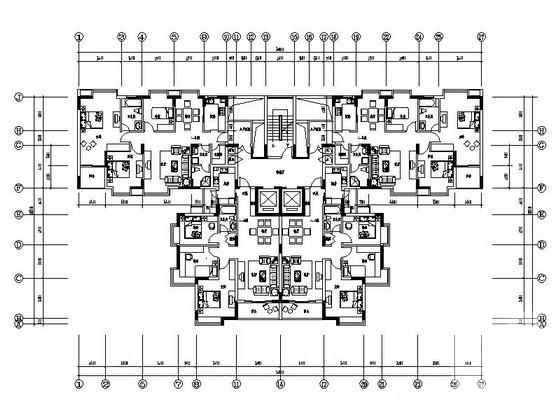 精美19层塔式住宅楼建筑CAD图纸 - 1