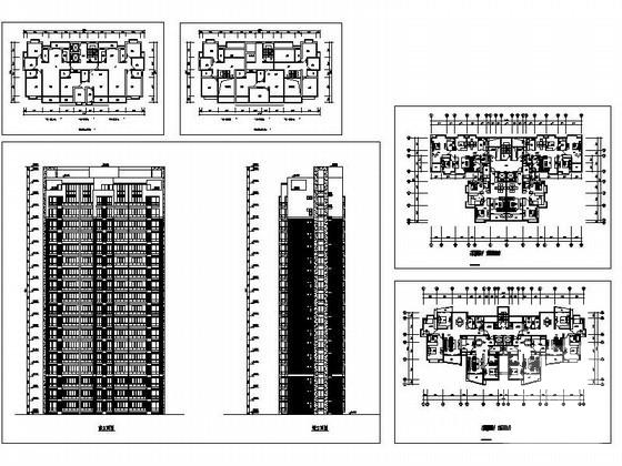 精美19层塔式住宅楼建筑CAD图纸 - 2