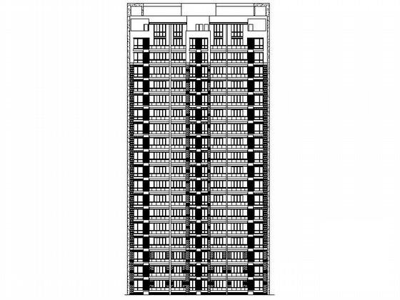 精美19层塔式住宅楼建筑CAD图纸 - 3