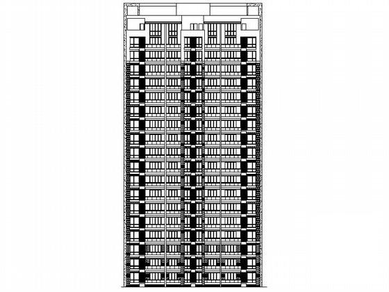 精美19层塔式住宅楼建筑CAD图纸 - 3