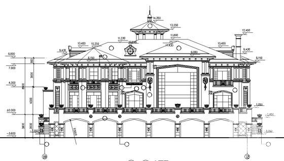 高级高尔夫球会D型别墅样板房建筑施工CAD图纸 - 2