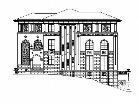 高级高尔夫球会G型别墅样板房建筑施工CAD图纸 - 1